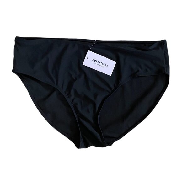 FULLFITALL Womens Staple Piece Black Bikini Bottoms Plus Size‎ 24 NWT Swim Beach - Picture 1 of 5